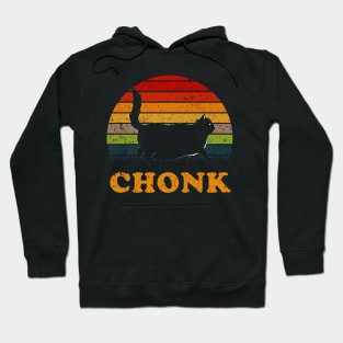 Chonk Funny Retro Vintage Pet Cat Hoodie